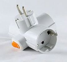 Разветвитель (Тройник) с выключателем с заземлением Uniel 3-м 16А 3500Вт белый картинка 